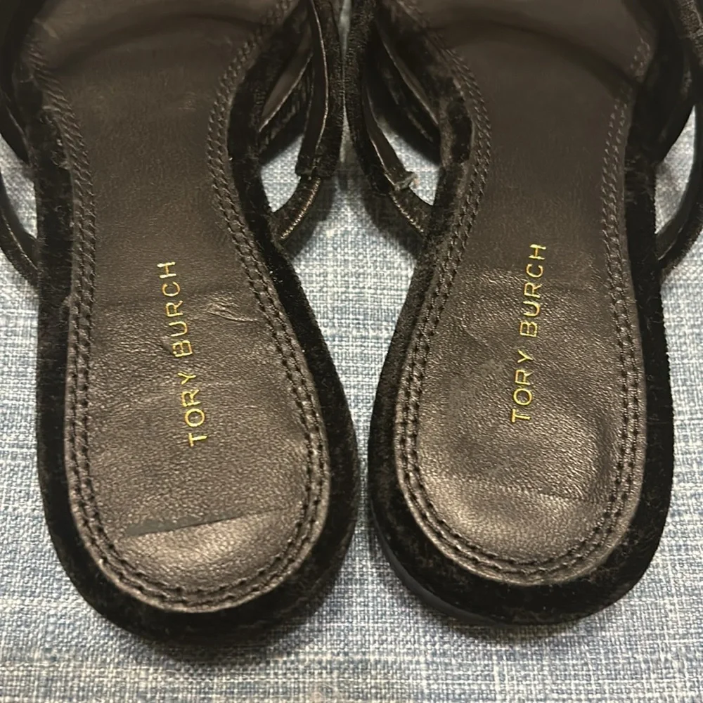 Tory Burch, VELVET DRESS FLAT IN BLACK, US 6, NWOT